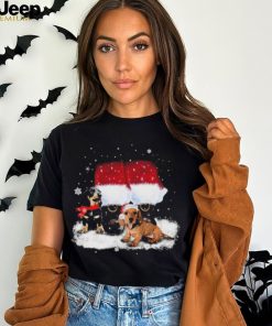 official dachshunds and santa claus christmas snow t shirt Every shirt den dai dien