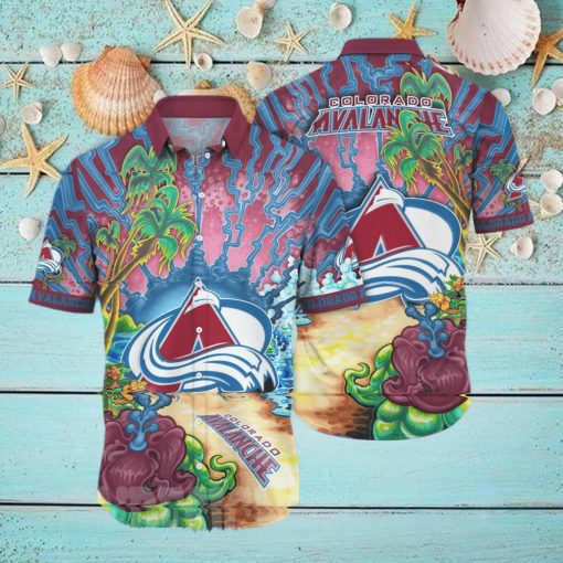 olorado Avalanche NHL Floral 3D All Over Printed Hawaiian Shirt