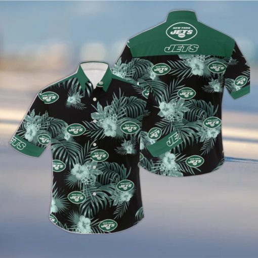 New York Jets NFL 3D Flowers Leaf Hawaiian Shirt Summer Hot Gift For Fans