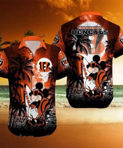 Cincinnati Bengals NFL Team Logo Baby Yoda Hawaiian Shirt