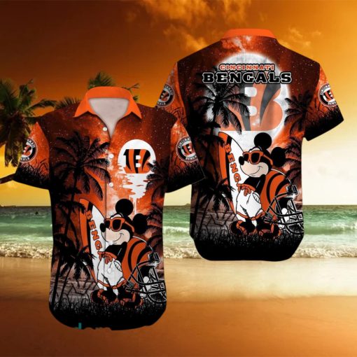 Cincinnati Bengals NFL Team Logo Baby Yoda Hawaiian Shirt