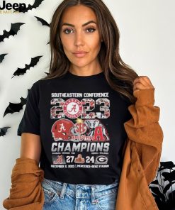 Official southeastern Conference 2023 Champions Alabama Crimson Tide 27 – 24 Georgia Bulldogs December 2, 2023 Mercedes Benz Stadium T Shirt