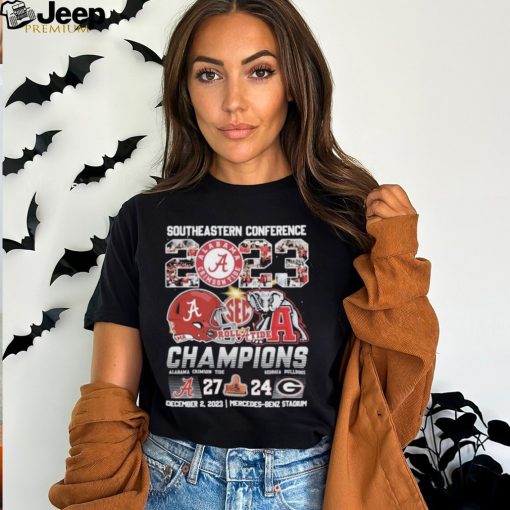 Official southeastern Conference 2023 Champions Alabama Crimson Tide 27 – 24 Georgia Bulldogs December 2, 2023 Mercedes Benz Stadium T Shirt