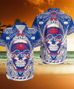 Buffalo Bills Hawaiian Shirt Pharaoh Skull Wolf Flower Buffalo Bills Gift