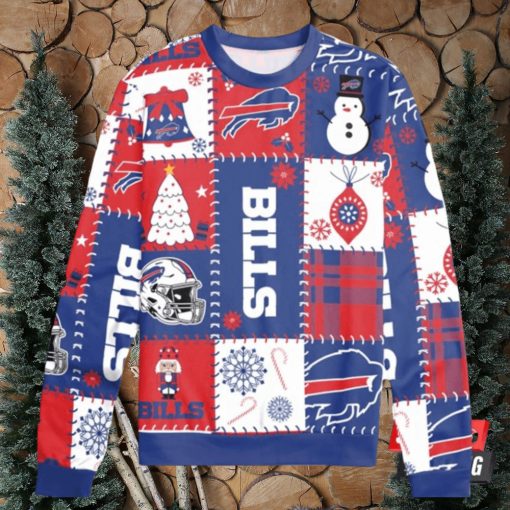 Buffalo Bills Holiday Square Ugly Christmas Sweaters