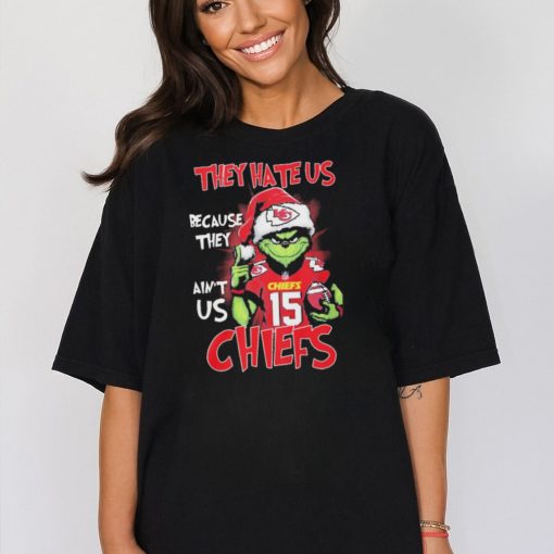 patrick Mahomes Grinch Christmas They Hate Us Because Ain’t Us Chiefs Shirt