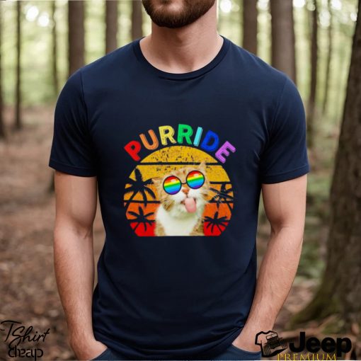 purride cat with pride sunglasses shirt