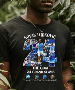 Novak Djokovic 24 Grand Slams The Goat US Open 2023 Champion Memories Shirt