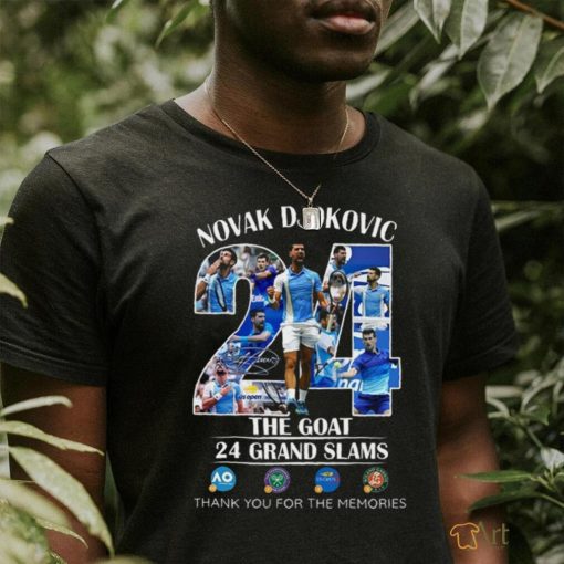 Novak Djokovic 24 Grand Slams The Goat US Open 2023 Champion Memories Shirt