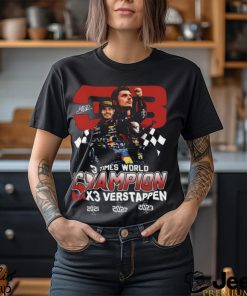 Max Verstappen 3 Times World Champion T Shirt