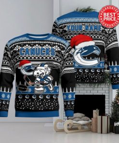 Personalized Vancouver Canucks Snoopy NHL Ugly Christmas Sweater