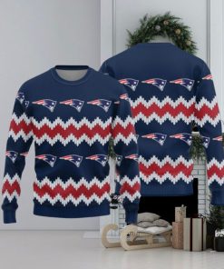 New England Patriots Logo Knitted Pattern Ugly Christmas Sweater