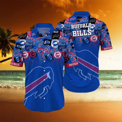 Buffalo Bills Logo Blue NFL Hawaiian Shirt Gift for Fans