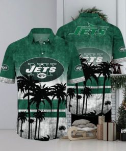 New York Jets Logo Coconut Tropical Hawaiian Shirt Beach Gift For Fans