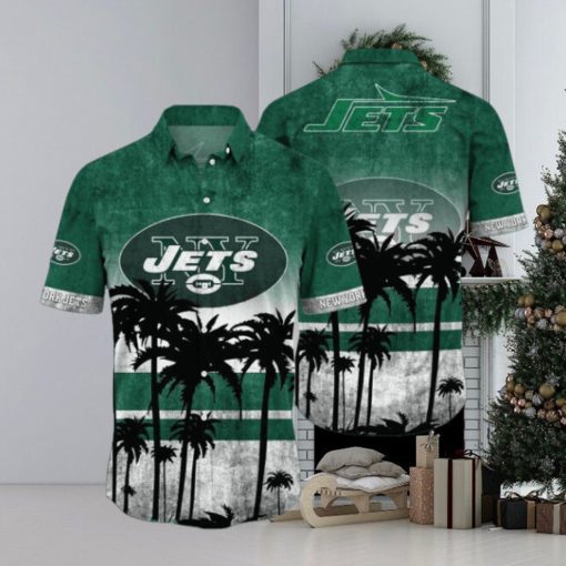New York Jets Logo Coconut Tropical Hawaiian Shirt Beach Gift For Fans