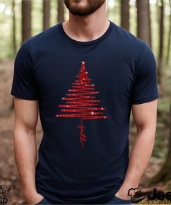 red sparkling faith christmas tree t shirt