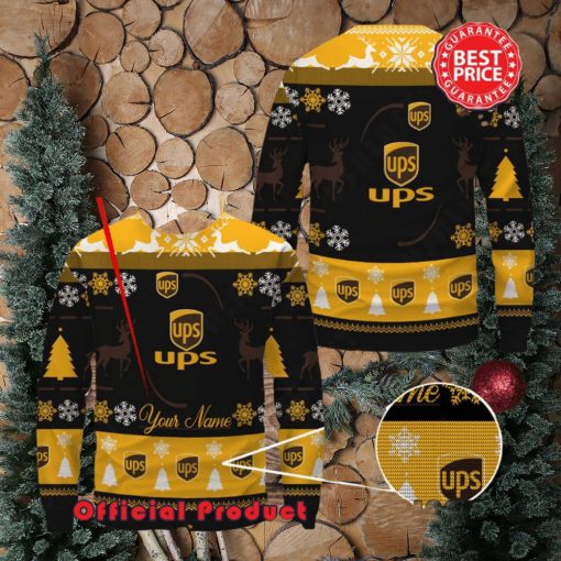 [removal.ai]_cab5225b f701 47f1 9cd6 7b5245a34b28 ups custom name black design logo reindeer ugly christmas sweater