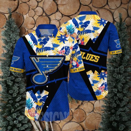 St Louis Blues NHL Flower Full Printing Hawaiian Shirt