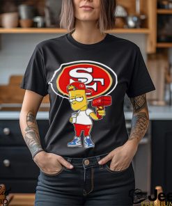 san francisco 49ers nfl x bart simpson cartoon shirt shirt den