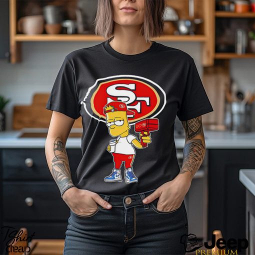 san francisco 49ers nfl x bart simpson cartoon shirt shirt den