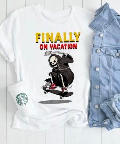 skeleton skateboarding finally on vacation art shirt shirt trang