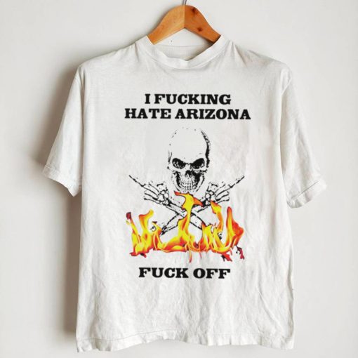 skull i fucking hate arizona fuck off shirt sweater trang