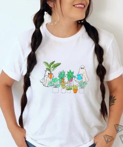 Retro Lady Gardener Ghost Gardening Plants Lover Halloween shirt