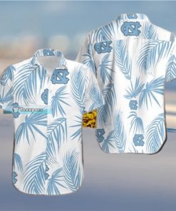 Tar Heels Palm Leaf Texture Hawaiian Shirt