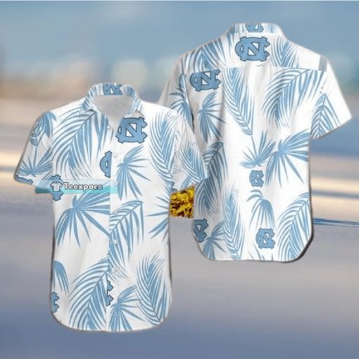 Tar Heels Palm Leaf Texture Hawaiian Shirt