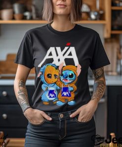 stitch And Baby Groot Axa Corporate Shirt