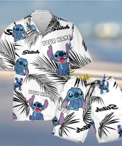 stitch white blue Hawaiian Shirt