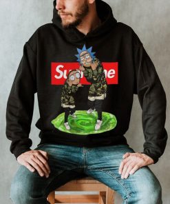 supreme rick morty real hoodie