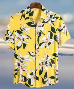 surfing yellow awesome design unisex hawaiian shirt