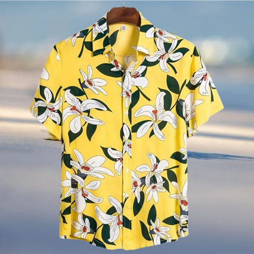 surfing yellow awesome design unisex hawaiian shirt