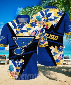 t Louis Blues NHL Flower Classic Full Printing Hawaiian Shirt