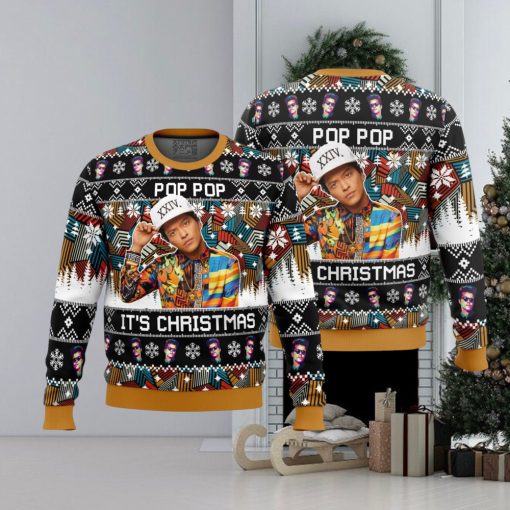 Pop Pop It’s Christmas Bruno Mars Ugly Christmas Sweater