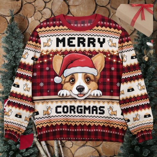 Merry Corgmas   Personalized Ugly Sweater