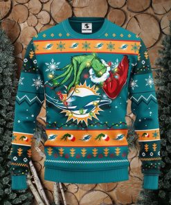 Miami Dolphins Grinch Christmas Ugly Sweater