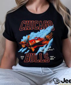 Chicago Bulls Airlines fly Bulls world Airlines logo shirt