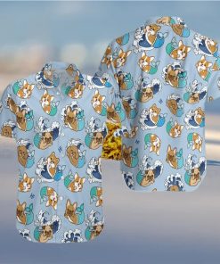 Wave Seamless And Dog Mermaid Aloha Hawaiian Shirts