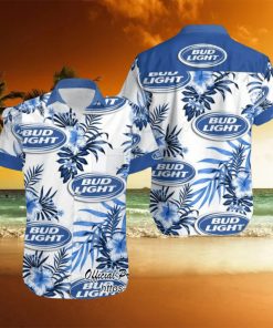 Bud Light Beer Hibiscus Tropical Hawaiian Shirt
