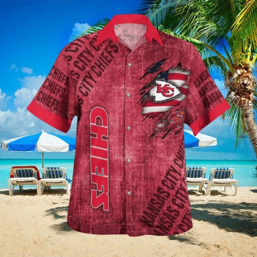 Kansas City Chiefs American Flag Coconut 3D Hawaiian Shirt Best For Fans Beach Gift For Men And Women