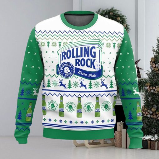 Rolling Rock 3D Sweater Christmas Gift Ugly Christmas Sweater