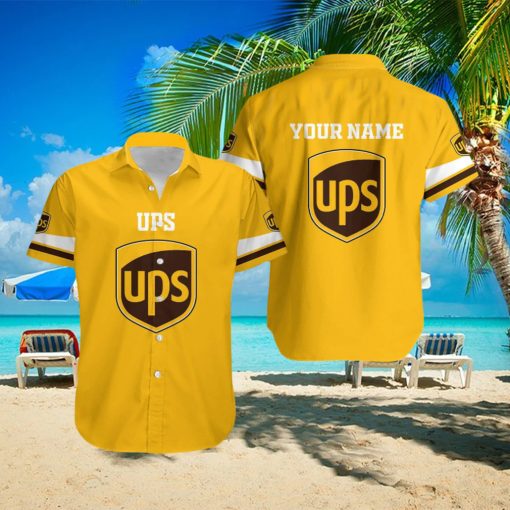 ups Personalized Name Collar Pattern All Over Print Hawaii Shirt Men And Women Gift For Family