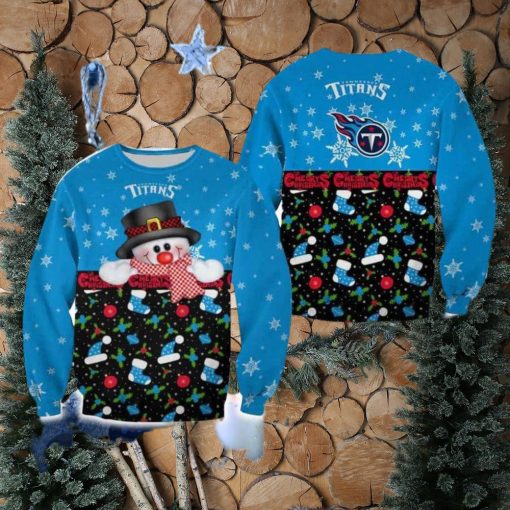 Tennessee Titans Christmas Snowman Frostbite Sweater Best For Men And Women Gift