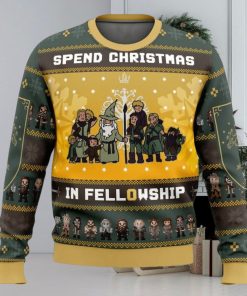 Spend Christmas in Fellowship Ugly Christmas Sweater, LOTR Ugly Sweater