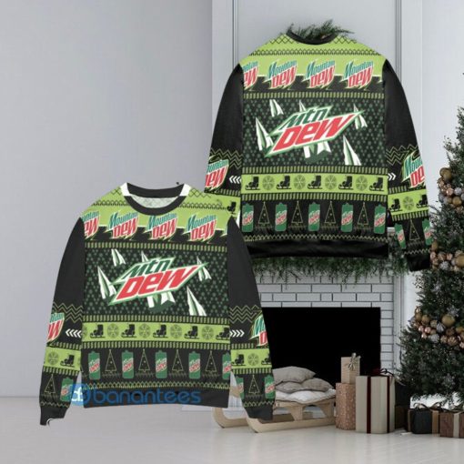 Mountain Dew Pine Tree Snowflake Pattern Ugly Christmas Sweater Christmas Gift For Men And Women