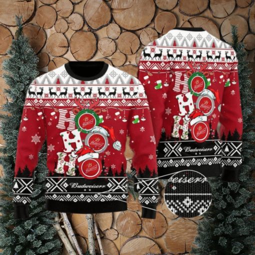 Funny Hohoho Budweiser Beer 3d All Over Printed Ugly Christmas Sweater