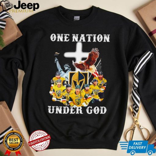 vegas Golden Knights one nation under God signatures shirt