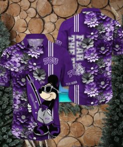 TCU Horned Frogs Hawaiian Shirt Mickey Love Surfing Trending Summer Gift